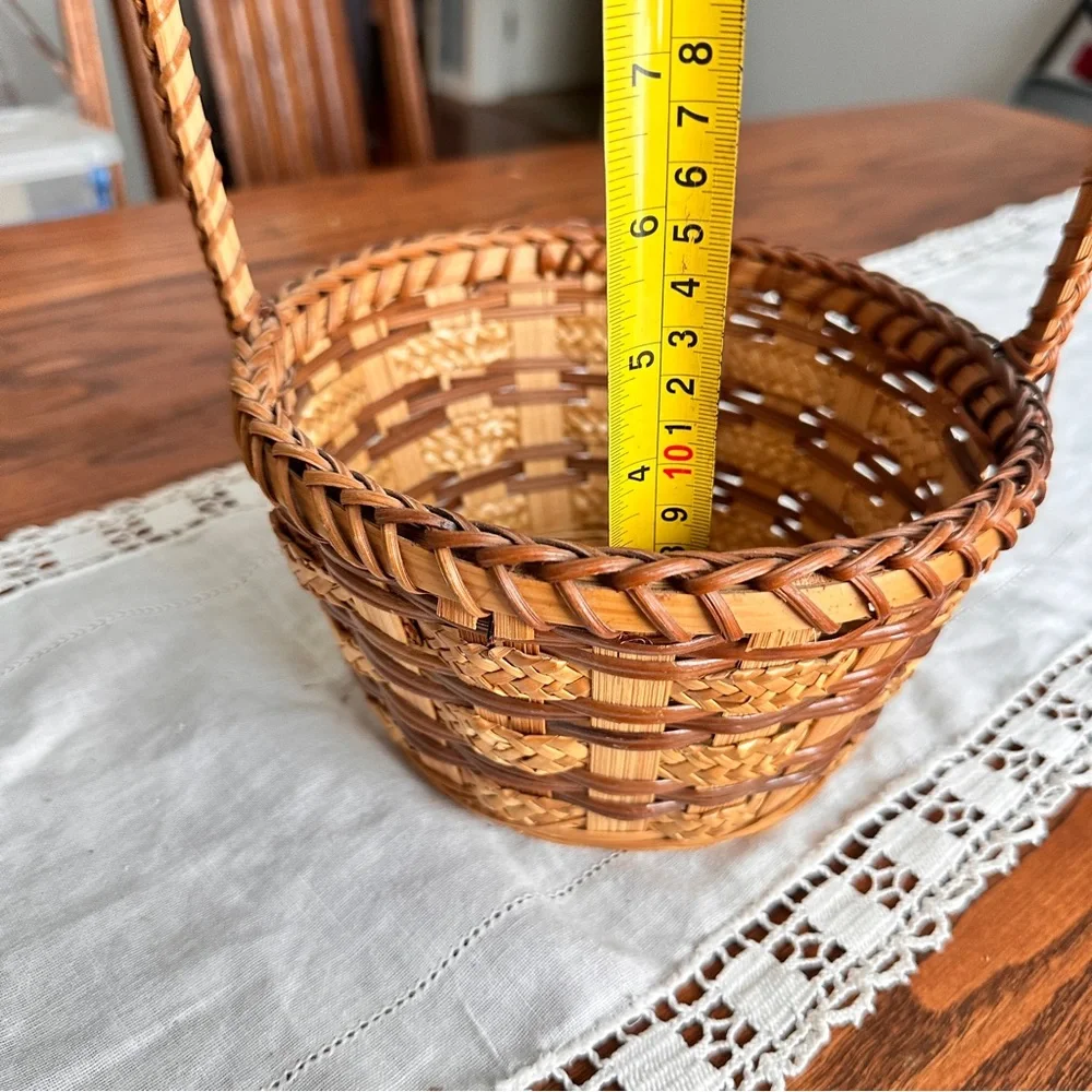 Woven Brown Basket with Handle